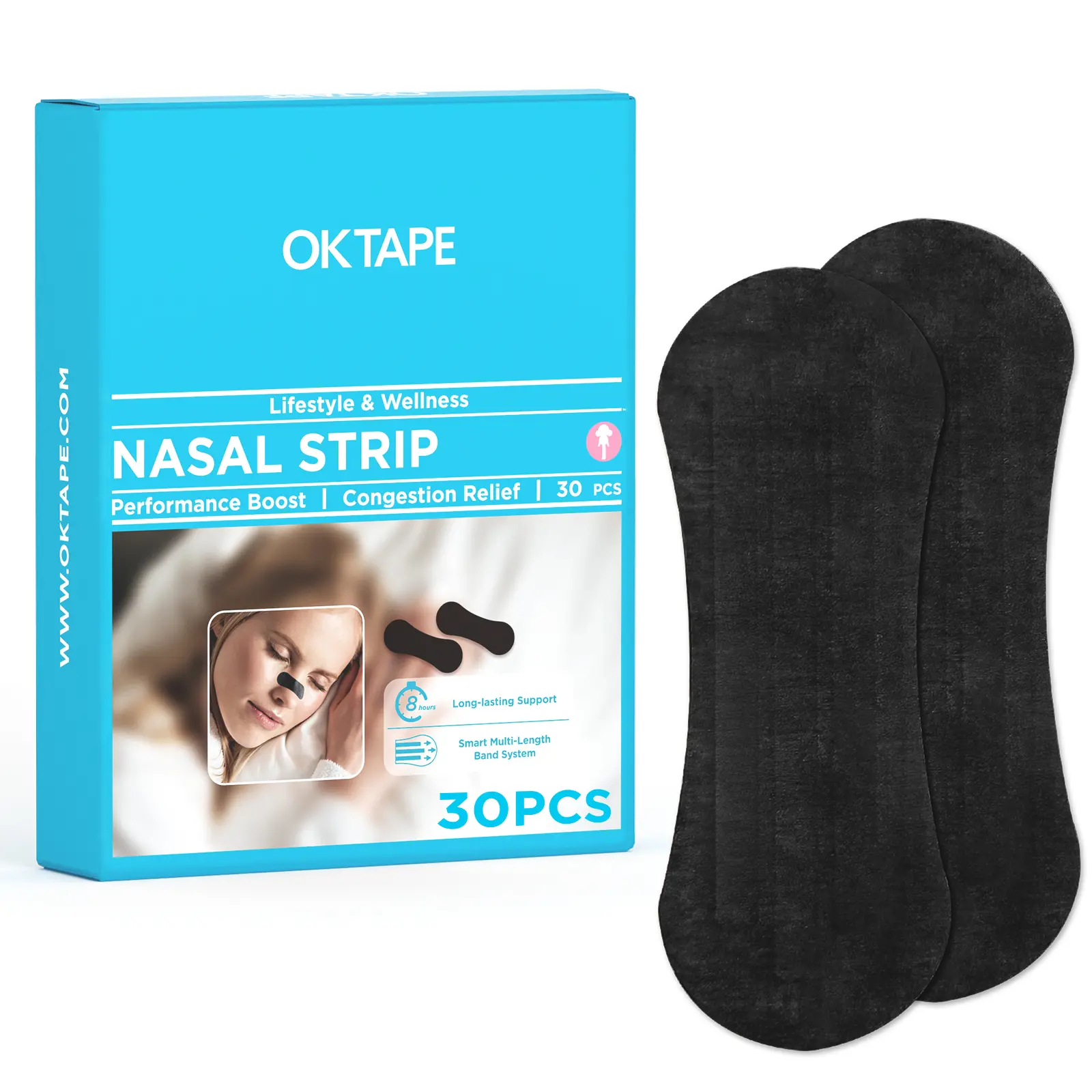 Clearance Sale! OK TAPE Nasal Strips for Breathing & Snoring, 60Pcs (Black/Beige), Breath Better During Sleep Sports Fitness Exercise, Instant Relief from Congestion, Effective Snoring Solution, Long-Lasting Support for Adults & Kids Healthcare out