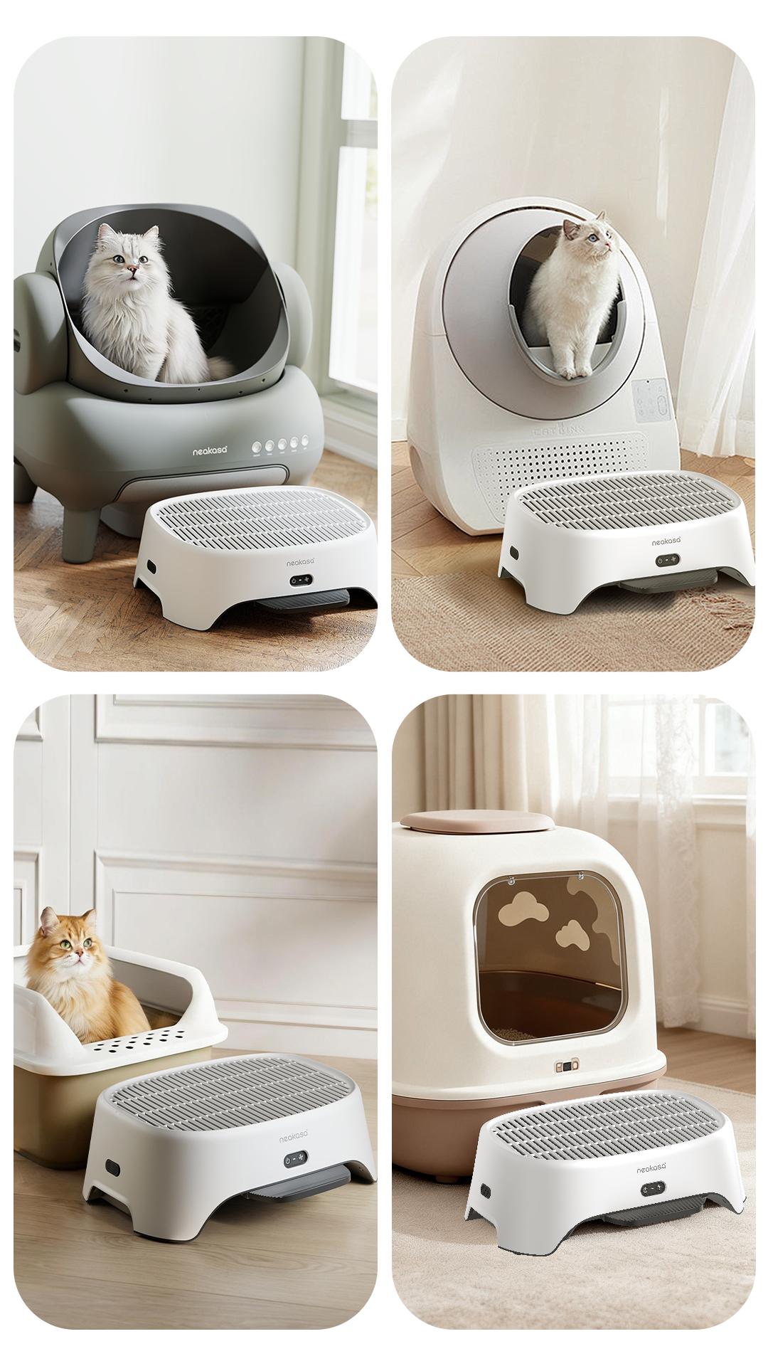 Neakasa AirStep Pet Air Purifier Step,3-Mode Odor, Dust & Pet Hair Control, Air Filter Compatible with M1 Plus / M1 Lite and Most Automatic & Traditional Litter Boxes