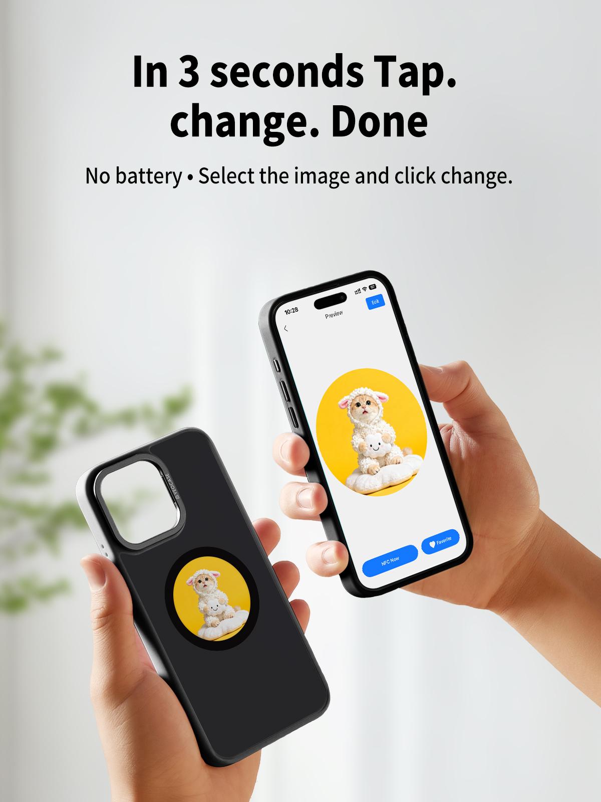 Efficient Tech E-Ink  for iPhone 17 16 15 Series Shockproof MagSafe Compatible Always-On Display Customizable Protective Cover Slim Armor Pocket-Friendly Profile  compatible model folio case