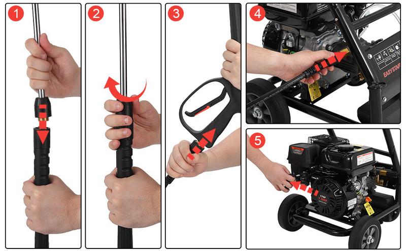 【GARVEE】3600 Psi Gas Pressure Washer, Pressure Washer 2.6 Max Gpm, High Pressure Washer with 4 Quick Connect Nozzles, for Cars/Fences/Driveways/Homes/Patios/Furniture 【GARVEE】3600 Psi Gas Pressure Washer, Pressure Washer 2.6 Max Gpm, High Pressure Washer with 4 Quick Connect Nozzles, for Cars/Fences/Driveways/Homes/Patios/Furniture