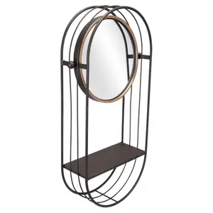 Saroni Mirror Shelf Gray | Architectural Reflection &amp; Utility