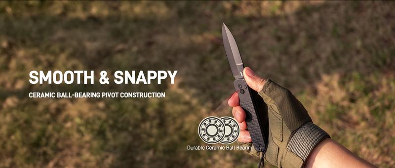 CJRB Locust Tool Knife for Men with 3.15'' AR-RPM9 Steel Blade and G10 Handle, Button Lock with Safety Switch EDC Knife for Camping and FathersDayGift