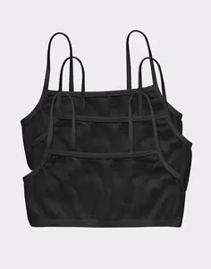 Hanes Women's String Crop Bralette, 3-Pack