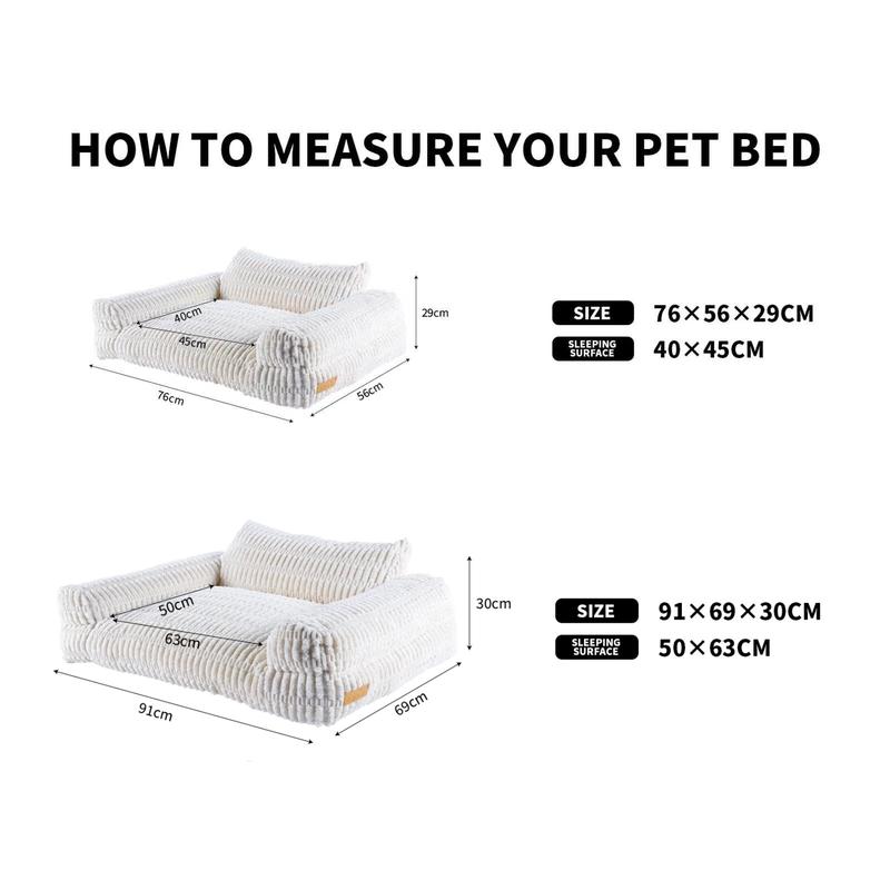 Hand-woven luxury pet bed with waterproof lining! Non-slip base, comfortable and luxurious, hypoallergenic and relaxing. Dog bed, suitable for cats.