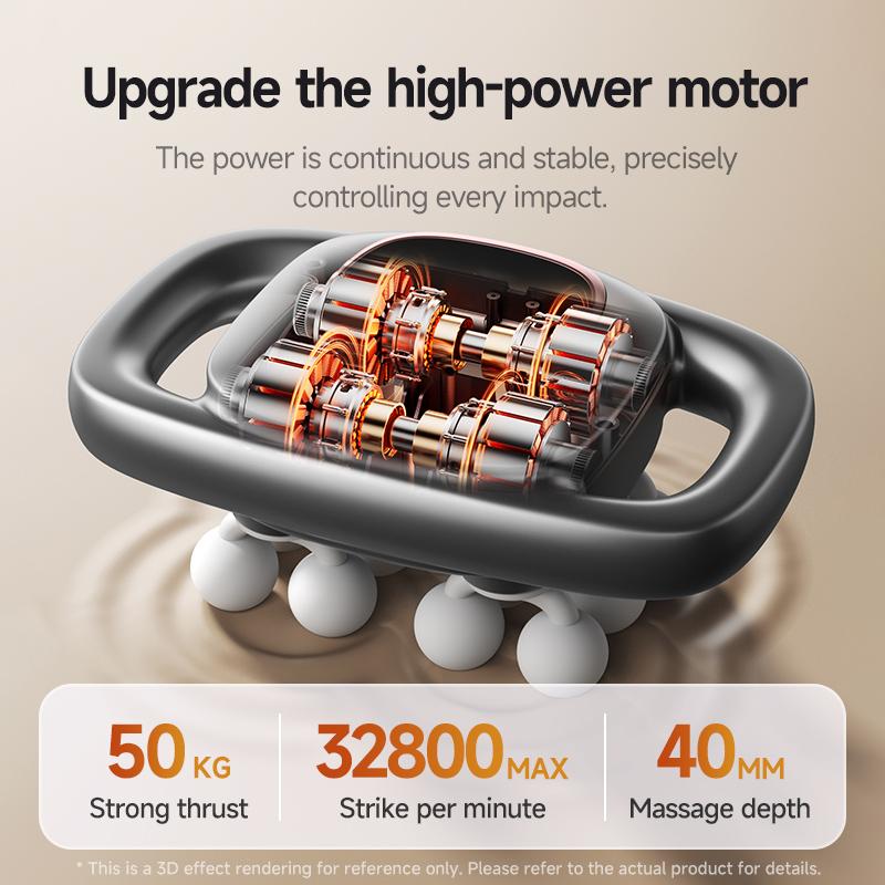 12-Head Massage Gun with 30 Levels & 3 Modes Deep Tissue Percussion Massager for Back Shoulders Legs and Foot Pain Relief Quiet Muscle Massage Gun