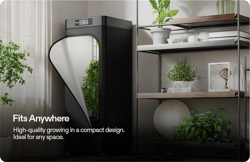 VGrow All-in-One Smart Grow Box, Professional System with Samsung LM301H EVO Grow Light, Advanced Circulation & Ventilation System, Irrigation, Nutrient, Magnetic Window for Indoor Hydroponics