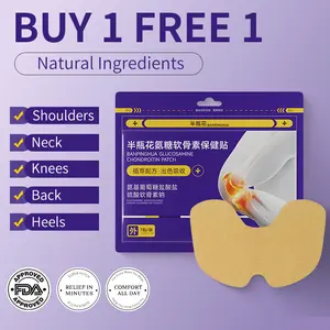 Knee Pain Relief Patches - Long Lasting Herbal Heat for Joint & Muscle - Natural Plant-Based Recovery for Runners, Work & Daily Stiffness (7 Count) Healthcare Therapy Wellness care gel knee