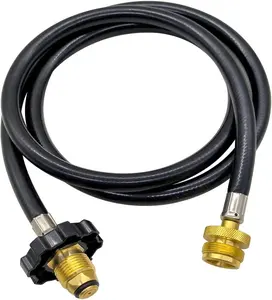B BRAZIFY Propane Heater Hose for Buddy Heater Series, 5FT Propane Hose Adapter 20 lb to 1 lb for Portable Grill Portable Propane Appliances