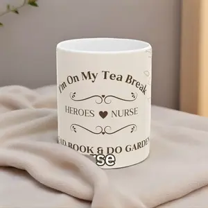 I'm On My Tea Break Nurse Mug | Floral Nursing Design, Coffee Cup