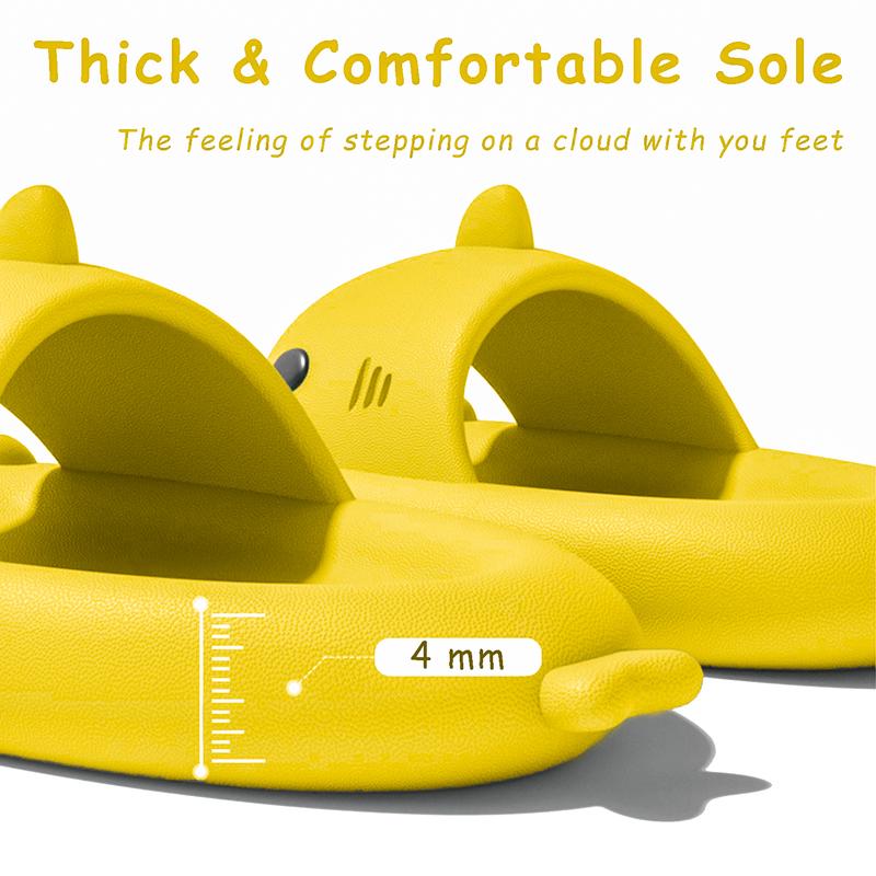 Shark Slides for Women and Men, Cute Shark Slippers Adult Youth Cloudy Summer Soft Lightweight Anti-Slip Thick Sole Beach House Cloud Cushioned Shower Slide Sandals Indoor Outdoor