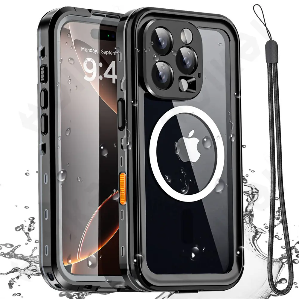IP68 Waterproof Magnetic Case For iPhone 17 16 15 14 Pro Max Pro 13 Pro Max Protector Full Body Protective Dustproof Phone Case
