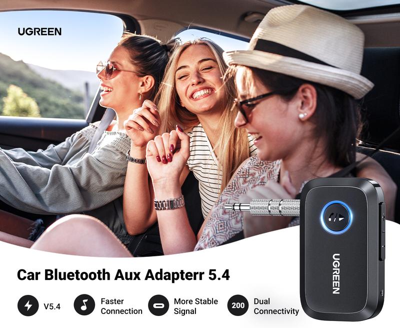 UGREEN 5.4 Aux Bluetooth Adapter for Car, Wireless FM Transmitter, 3.5mm aux Audio Receiver for Home Stereo/Wired Speaker, 15H Battery Life Car Accessories, Bluetoothtransmitter, Automotive,TikTokShopBlackFriday ,TikTokShopJumpstartSale UGREEN 5.4 Aux Bluetooth Adapter for Car, Wireless FM Transmitter, 3.5mm aux Audio Receiver for Home Stereo/Wired Speaker, 15H Battery Life Car Accessories, Bluetoothtransmitter, Automotive,TikTokShopBlackFriday ,TikTokShopJumpstartSale