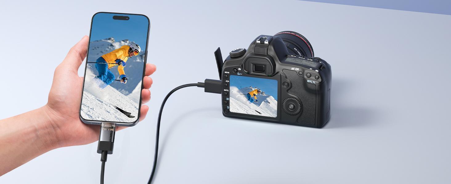 JSAUX  USB C Male to USB Female OTG Adapter 3.0 [3 Pack], Compatible with MacBook, iPhone, Samsung Galaxy, All USB C Smartphone Cellphone-Black