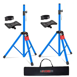 5 Core Speaker Stand Tripod Pair Heavy Duty Adjustable 54" Universal Mount for PA DJ Studio w Bag