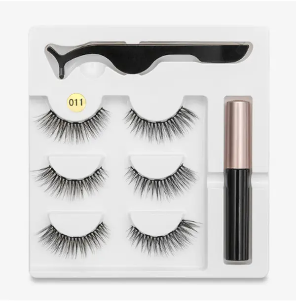 Magnetic False Eyelash Pair, Fashionable Makeup Accessory for Eye Enhancement
