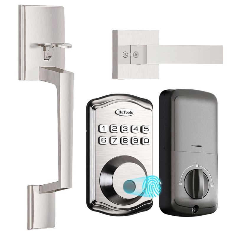 ZOMOSS smart door lock - anti peeping keyboard, automatic locking function, easy installation - perfect home security guarantee, upgraded home security | modern design | easy to install lock