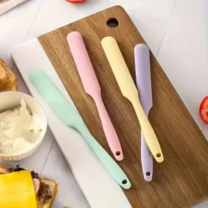 Single Silicone Kitchen Scraper Spatula​ – Heat-Resistant and Flexible for Non-Stick Cookware with Ergonomic Grip Handle