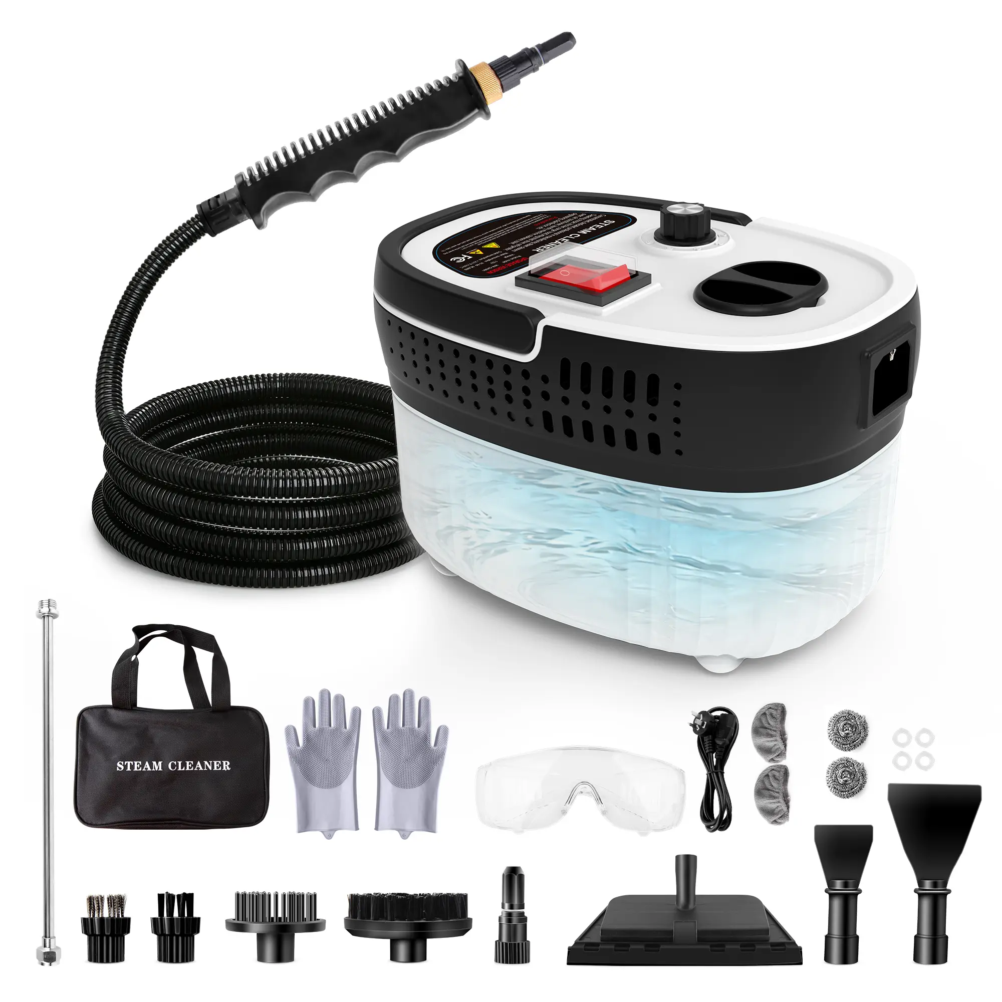 2500W High-Temperature Handheld Steam Cleaner,Portable Car Steam Cleaner with Long Steam Hose, Steam Cleaners