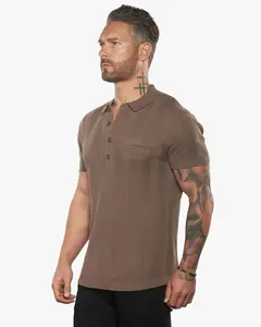 Alastair Slim Fit Knit Polo - Driftwood