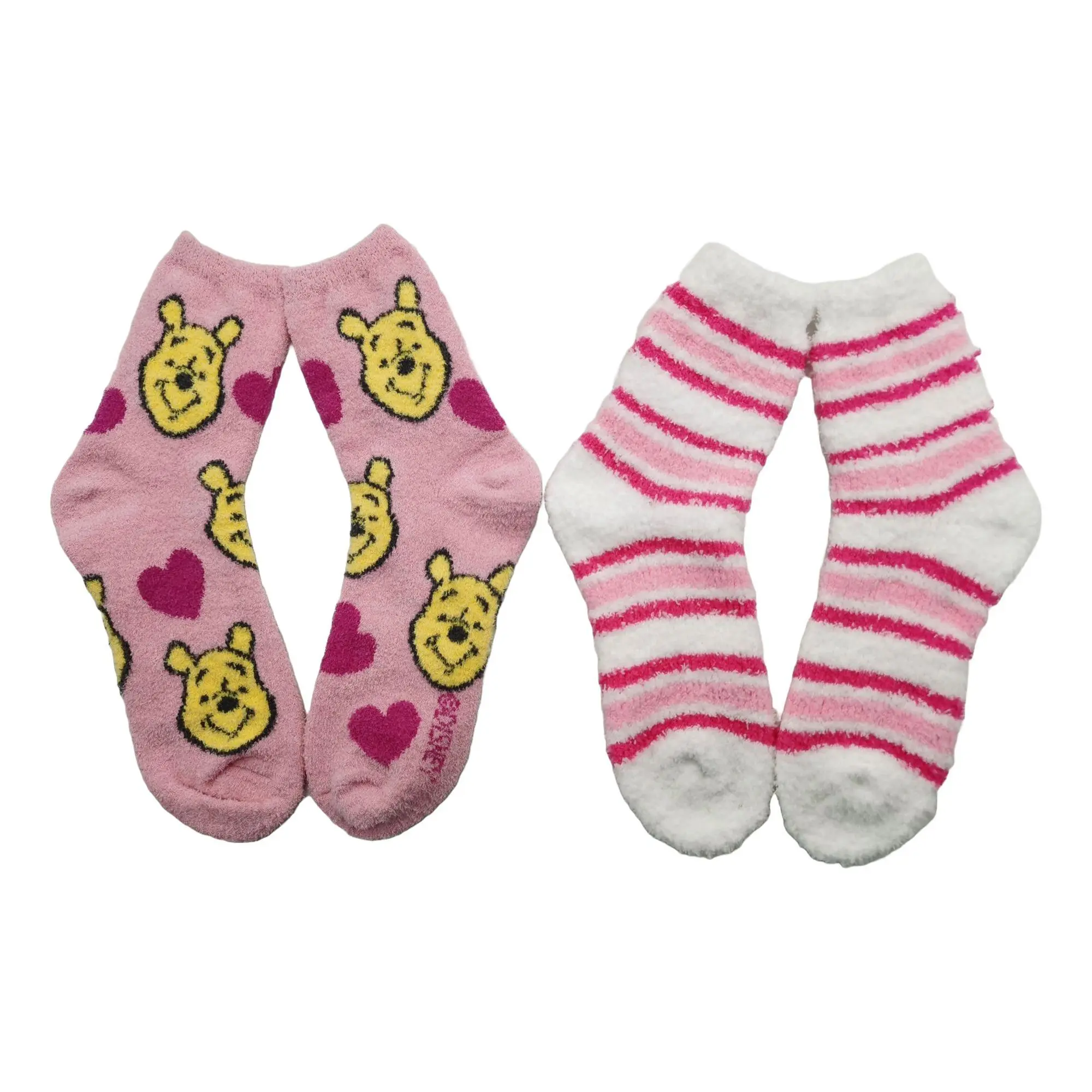 Ladies' Set of 2 Think Pink Character Cozy CrewSocks