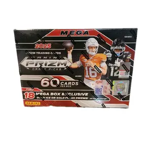 2025 Panini Prizm Football Draft Picks Mega Box - 60 Cards Per Box with 18 Mega Box Exclusive Gold Ice or Gold Flash Prizms