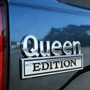 Queen Edition 3D Emblem Sticker, Queen Edition Emblem, Queen Edition 3D Emblems Sticker Badge, for Car Truck Fits Fender or Rear Tailgate Bumper Stickers