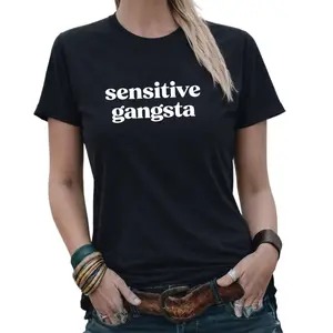 Express Your Soft Strength with the Thoughtful “Sensitive Gangsta” T-Shirt