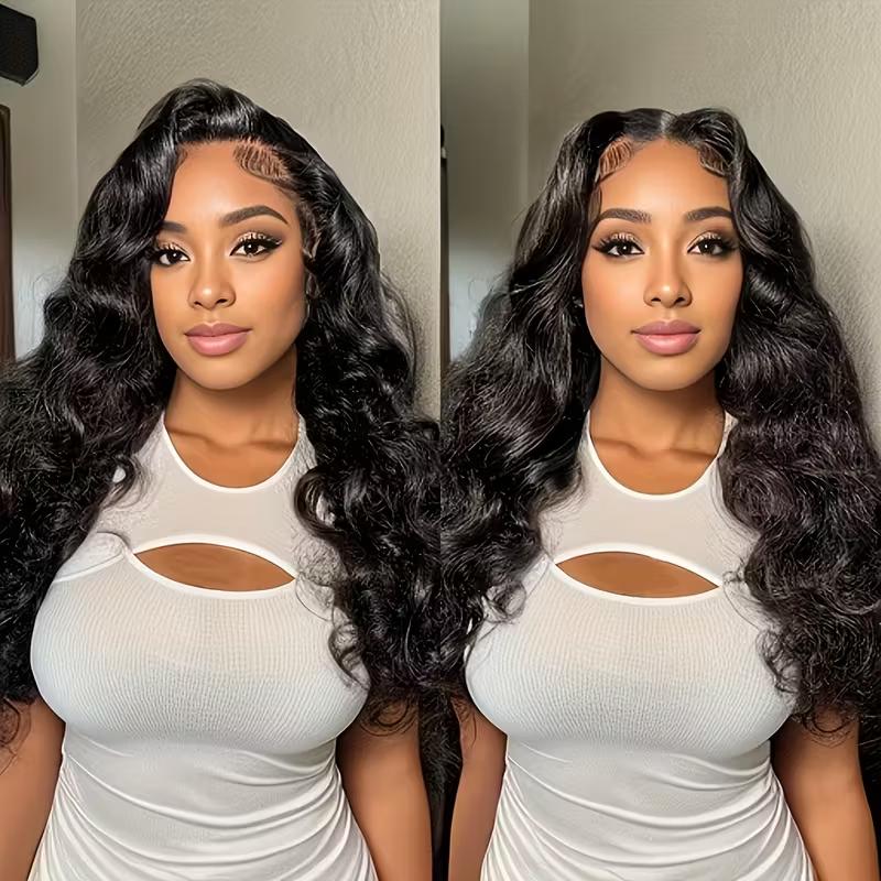 Bling Hair 180 Density Body Wave 13x6 HD Transparent Lace Front Human Hair Wigs For Women 13x4 360 Lace Frontal Brazilian Wigs Pre Plucke Gueless Wig