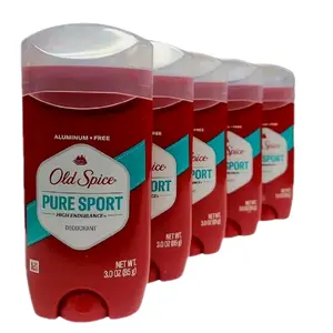 Old Spice Pure Sport High Endurance Deodorant for Men 3.0 oz 5 Pack Aluminum Free 24/7 Odor Protection with Atomic Robots