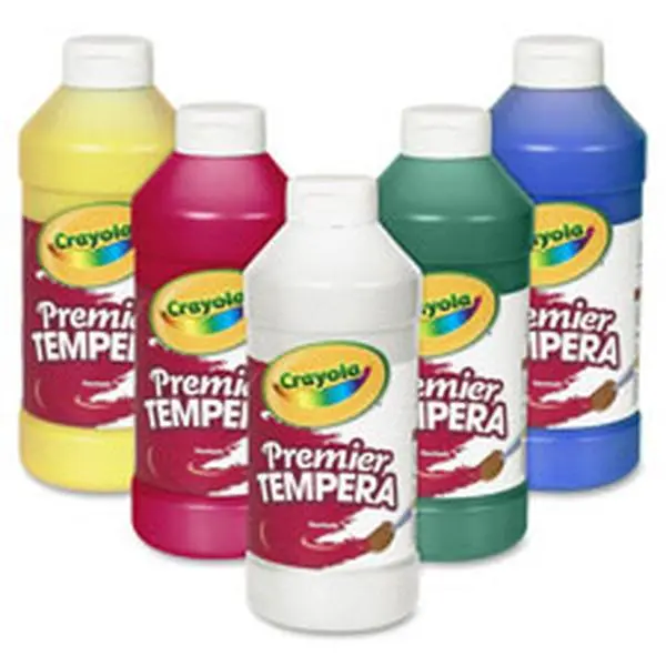 Crayola 16 oz Premier Gold Tempera Paint - Cream Texture, High Opacity, Nontoxic, Smooth Laydown, 1 Coat, Excellent Adhesion, Brush Flow, Art Painting Supplies for Aspiring Artists, Kids' DIY Projects (Office Stationery & School Needs)