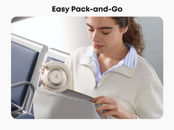 soundcore Space One Pro, FlexiCurve Over-Ear Headphone, Adaptive Active Noise Cancelling Headphones Driven by 6 Mics, 60H Lossless Audio, Ultra-Fast Charging, Hi-Res Wireless, Comfortable Fit