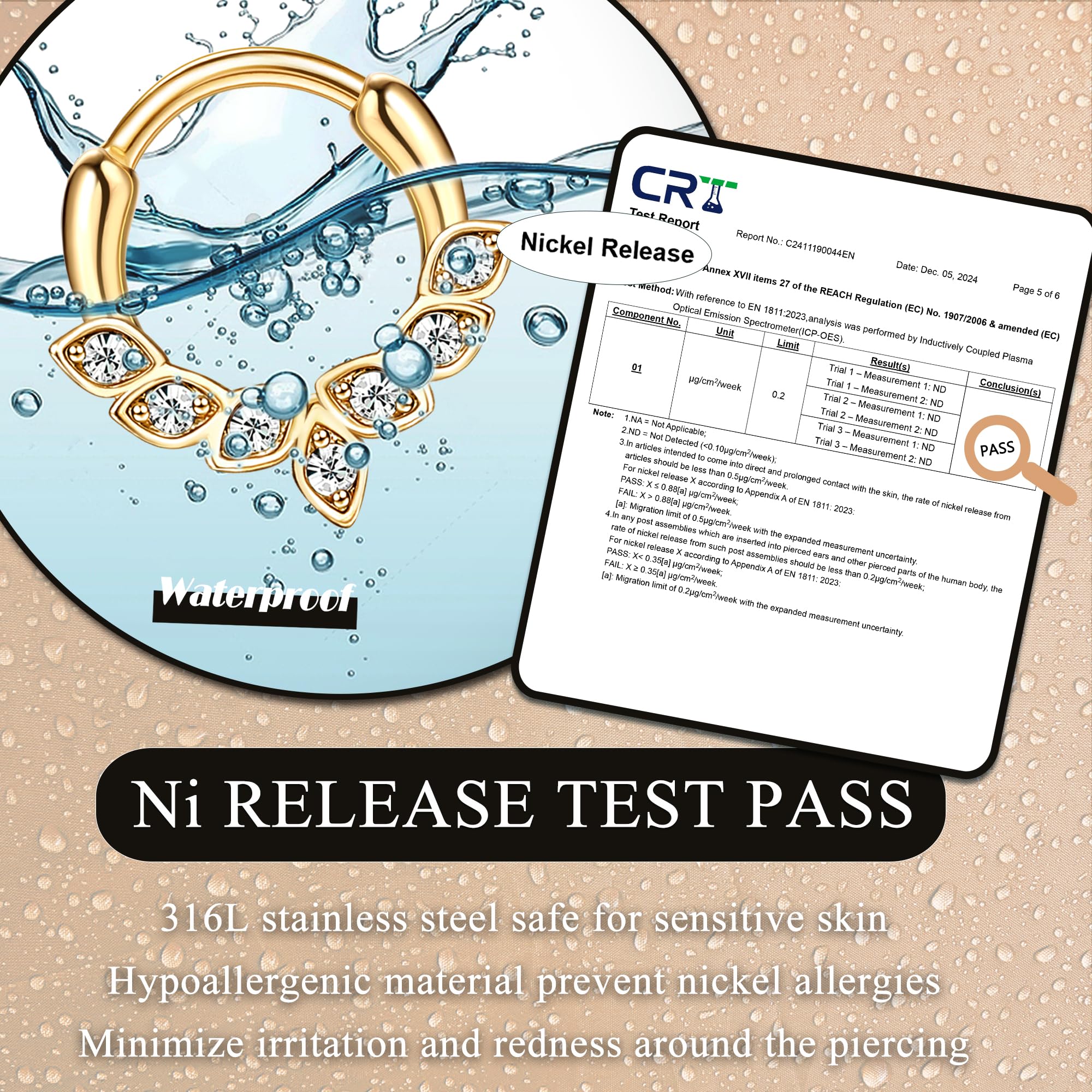 CASSIECA 16G Septum Rings Septum Jewelry Septum Piercing Jewelry Cute Snake Butterfly Septum Ring Daith Earrings