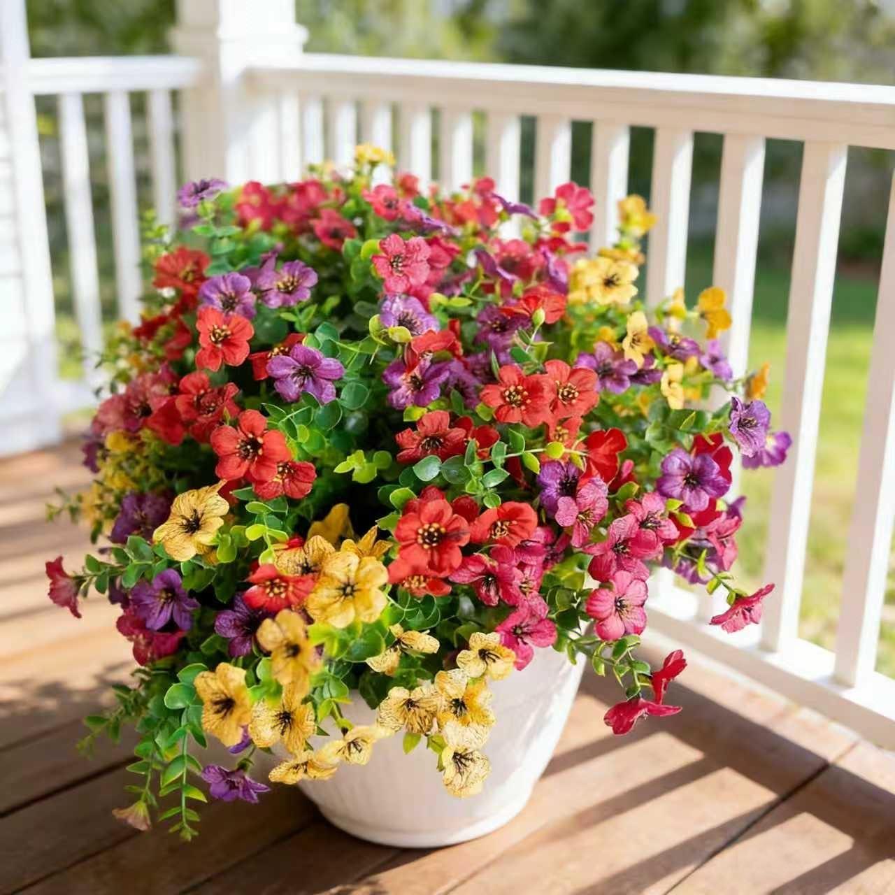 6-Color Artificial Flower (6/12pcs/set), UV Resistant Colorful Fake Flower, Decorative Bouquet for Home Garden Party Wedding Decor, Artificial Flowers Bouquet 6-Color Artificial Flower (6/12pcs/set), UV Resistant Colorful Fake Flower, Decorative Bouquet for Home Garden Party Wedding Decor, Artificial Flowers Bouquet