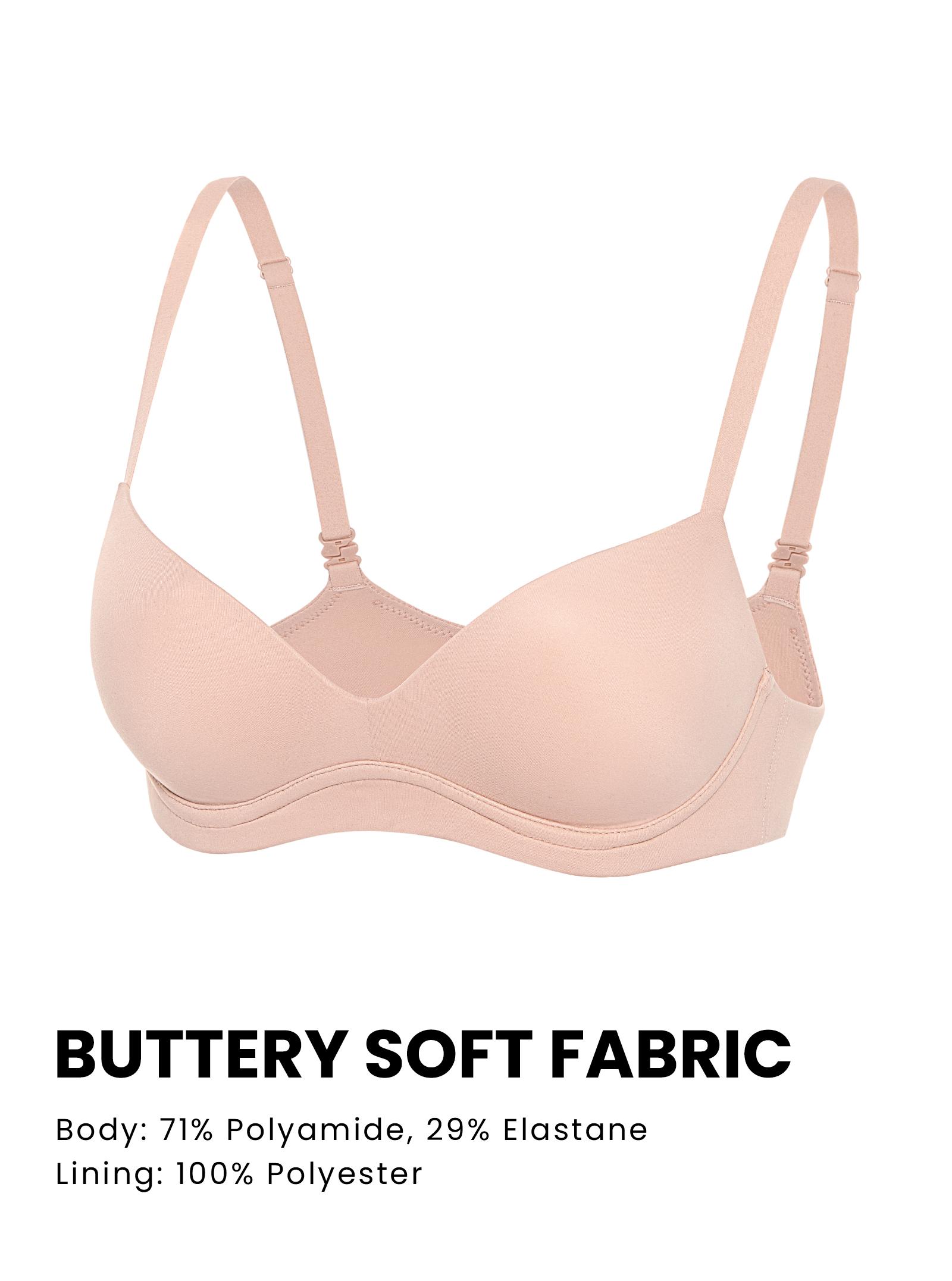 DOBREVA Women's Push Up Bra No Underwire Comfortable Wireless Bras Padded Plunge SpringStatements