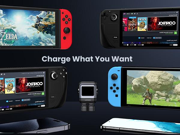 UGREEN Uno 65W USB C Charger Block, Nexode 3-Port GaN Fast Charger with Screen, Fun Robot Gifts for Men Women, Compatible with iPhone 17, MacBook Pro/Air, XPS, Galaxy S25, Steam Deck, ROG Ally, Black