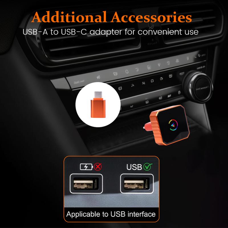 2026 Wireless CarPlay & Android Auto Adapter – Plug & Play, Fast No-Delay, Hands-Free Calling, iPhone & Android Compatible