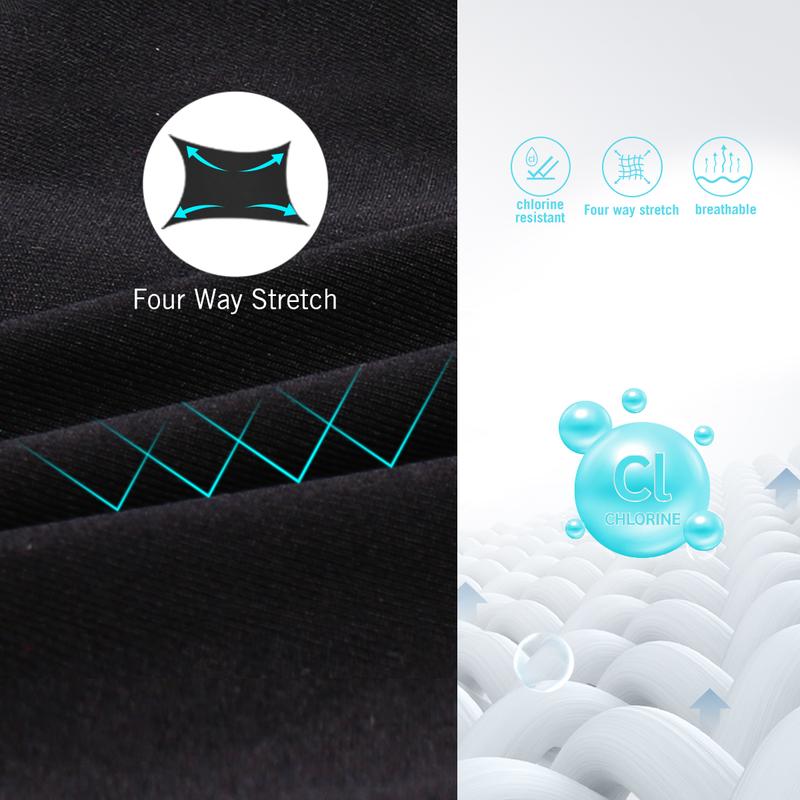 baleaf Women's Racerback Swimwear Multicolors Athletic Modest Bathing Suit Wetsuits