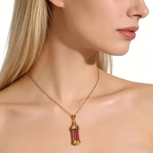 Handmade Energy Crystal Perfume Necklace for Women | 5 Assorted Luxury Natural Fragrances Random Delivery | Hypoallergenic Adjustable Chain #ValentinesDayGift #GiftForHer #CrystalHealingJewelry