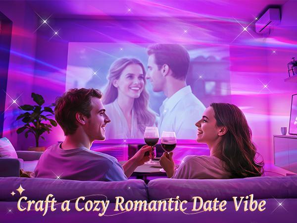 Valentine's gift -One Fire Flower Lamp Ambient Lighting for Bedroom, Cool Things Water Ripple Lamp,Dimmable+Remote+Timer Space Projector Gifts for Women Who Have Everything,Pink Roses Romantic Bedroom Decor