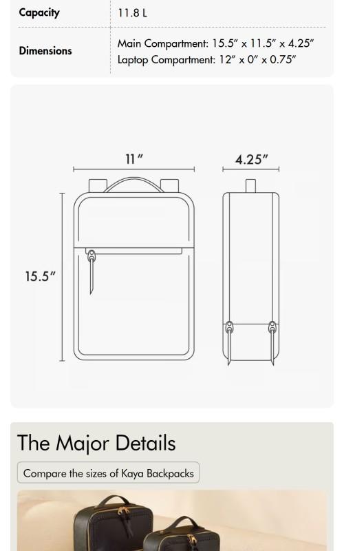Kaya 15 inch Laptop Backpack