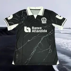 25 26 Honduras CD Olimpia Third Away Black Short Sleeve Soccer Jersey Fans Version