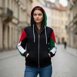 The Palestine Flag Zip Hoodie