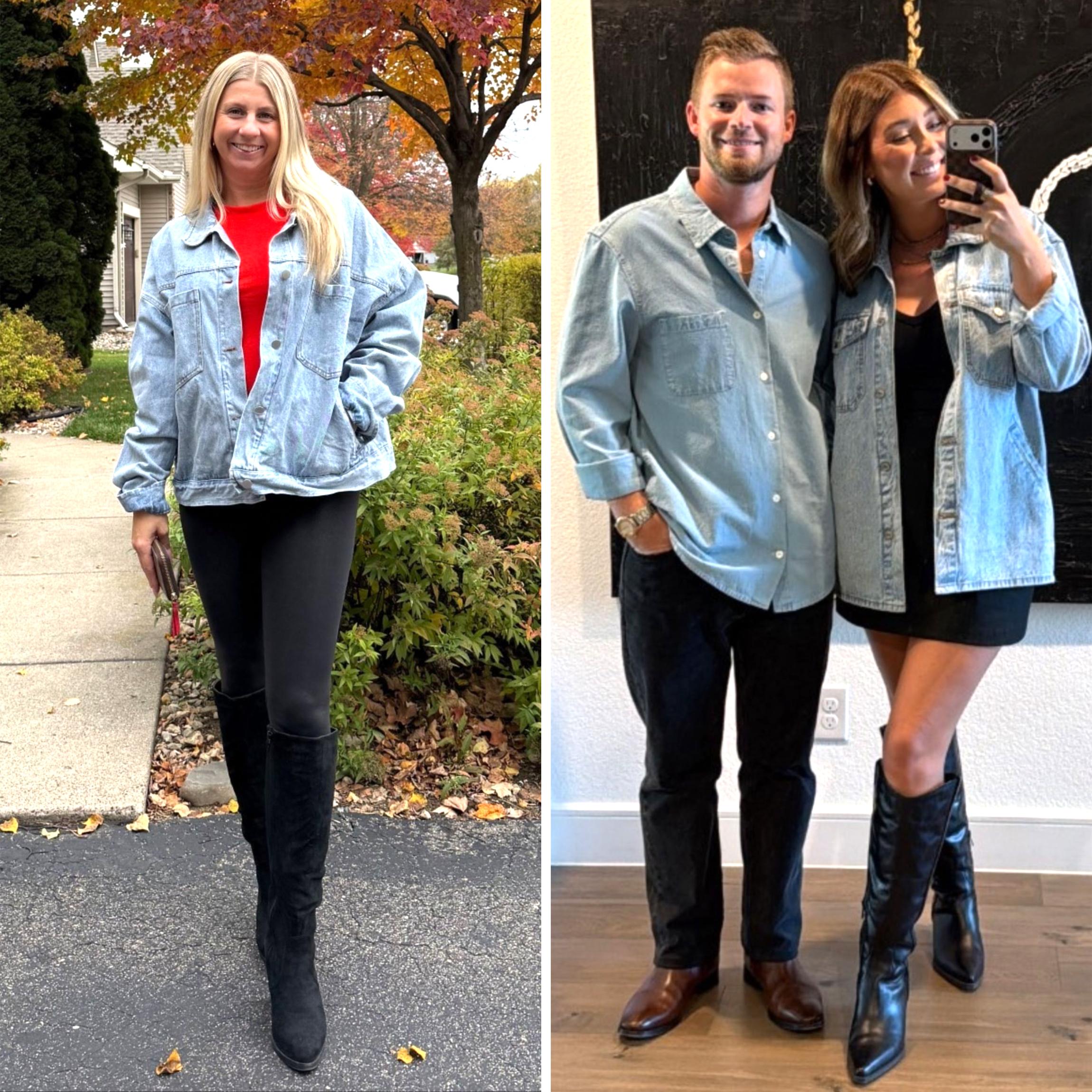 Buenoble Women’s Oversized Mid-Long Denim Jacket Boyfriend Fit Jean Jacket with Pockets Casual Loose Denim Coat SpringStatements