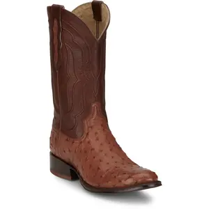 Tony Lama Mens Canonero 12in Western Cognac Full Quill Ostrich Cowboy Boots 10 D