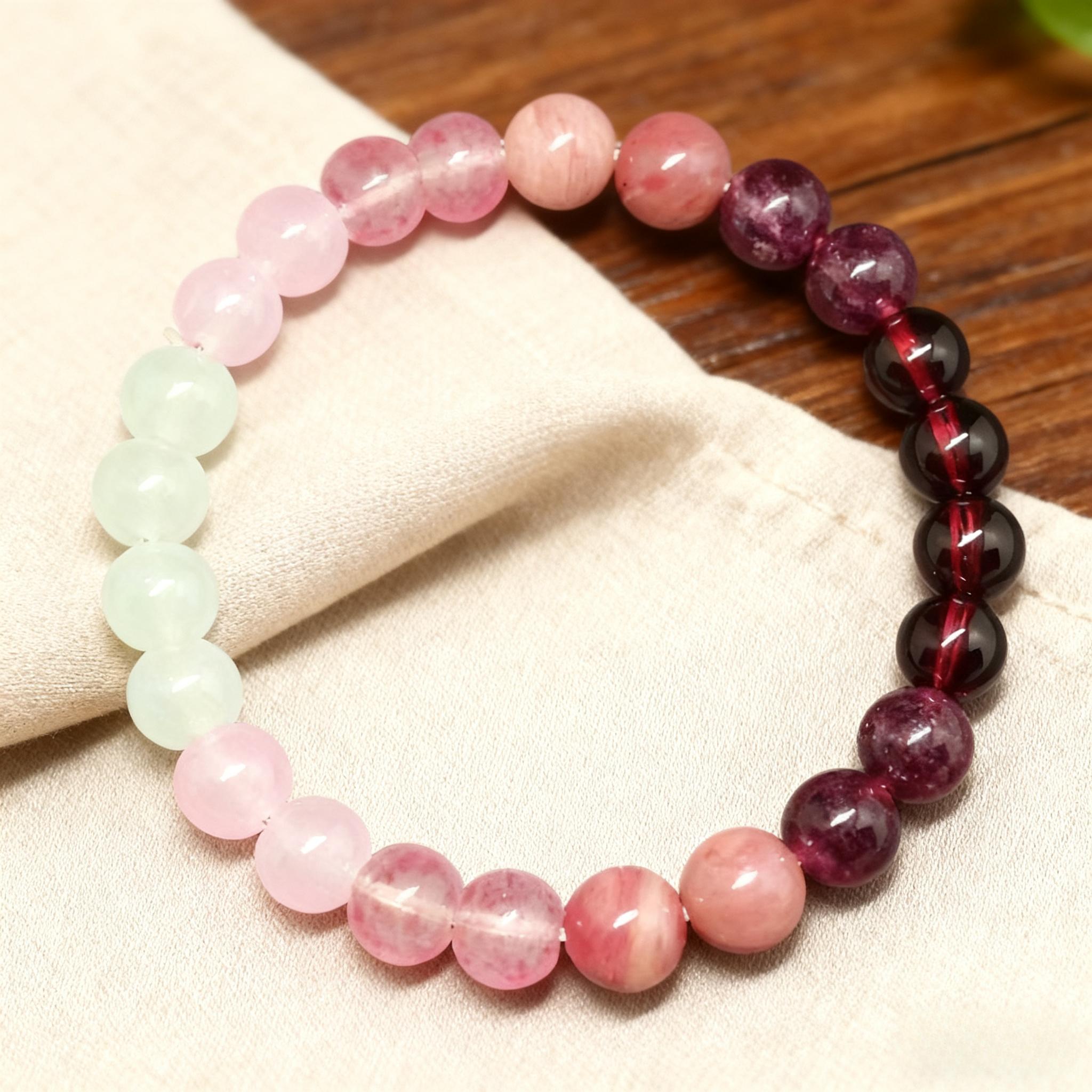 4 PCS Crystal Bracelet Set, Unisex Tiger's Eye Stone Beaded Wealth Attraction, Protection Bracelets, Grounding & Aesthetic Jewelry Accessories for Women and Men, Gift for Her, Jewelry for Banquet Party, Daily Wear