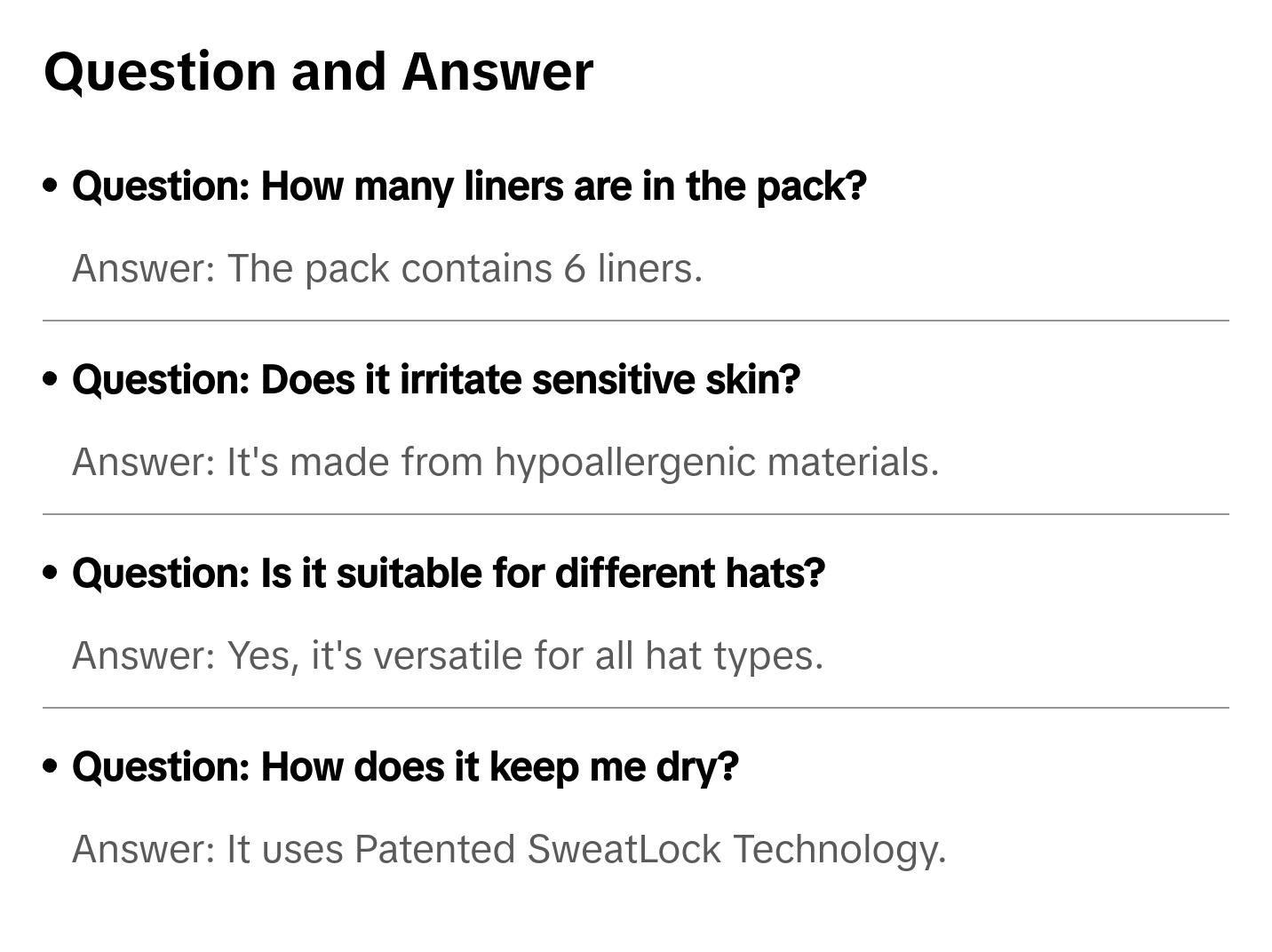 White Hat Liners - Patented SweatLock For All Hat Types - 6 PACK White Hat Liners - Patented SweatLock For All Hat Types - 6 PACK