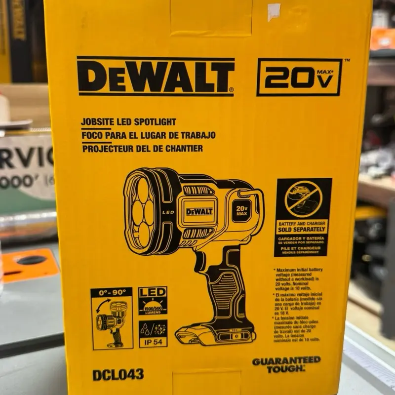 DEWALT 20V MAX Cordless LED Jobsite Spotlight TOOL ONLY