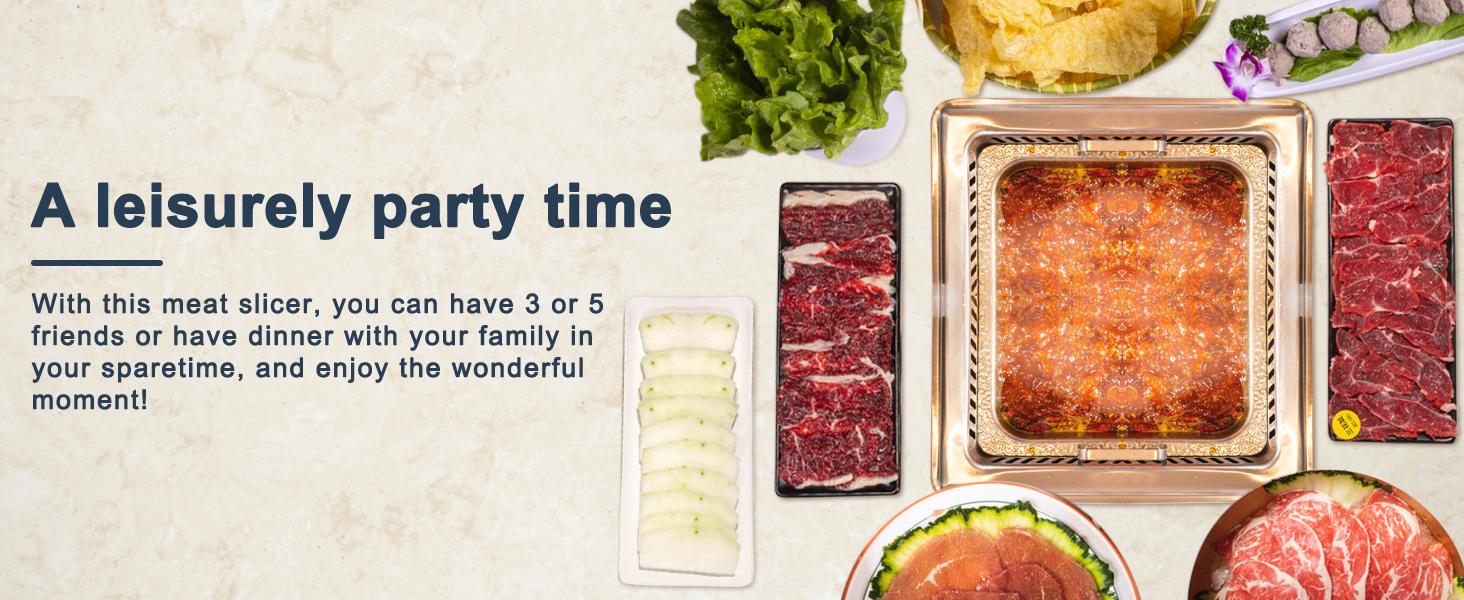 OSTBA Meat Slicer, Electric Deli Food Slicer with Removable Stainless Steel Blades, Adjustable Thickness Meat Slicer for Home Use, Easy to Clean, Ideal for Cold Cuts, Cheese, Bread, Fruit kitchen appliances cutting machine