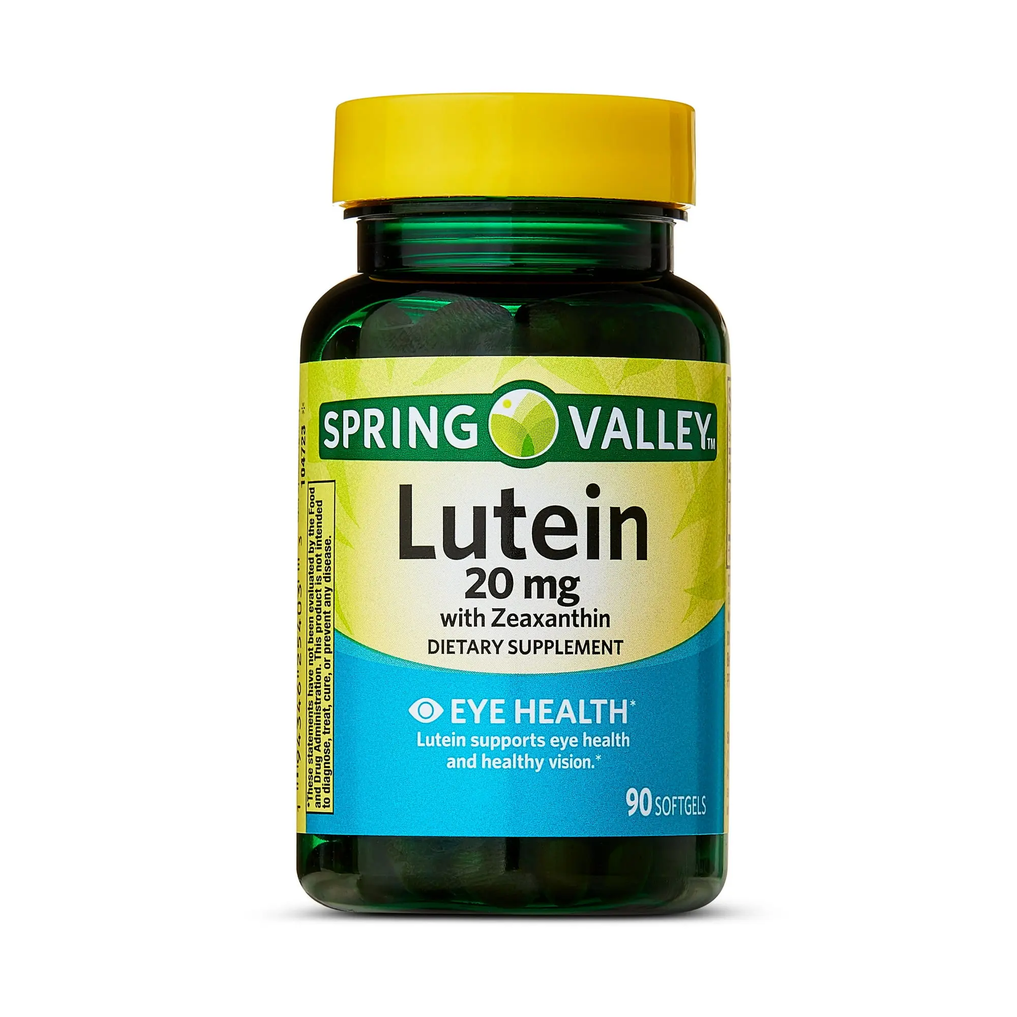 Spring Valley Lutein with Zeaxanthin 20 mg Dietary Supplement 90 Count - Eye Health & Vision Support, Healthcare Fitness Vitamin