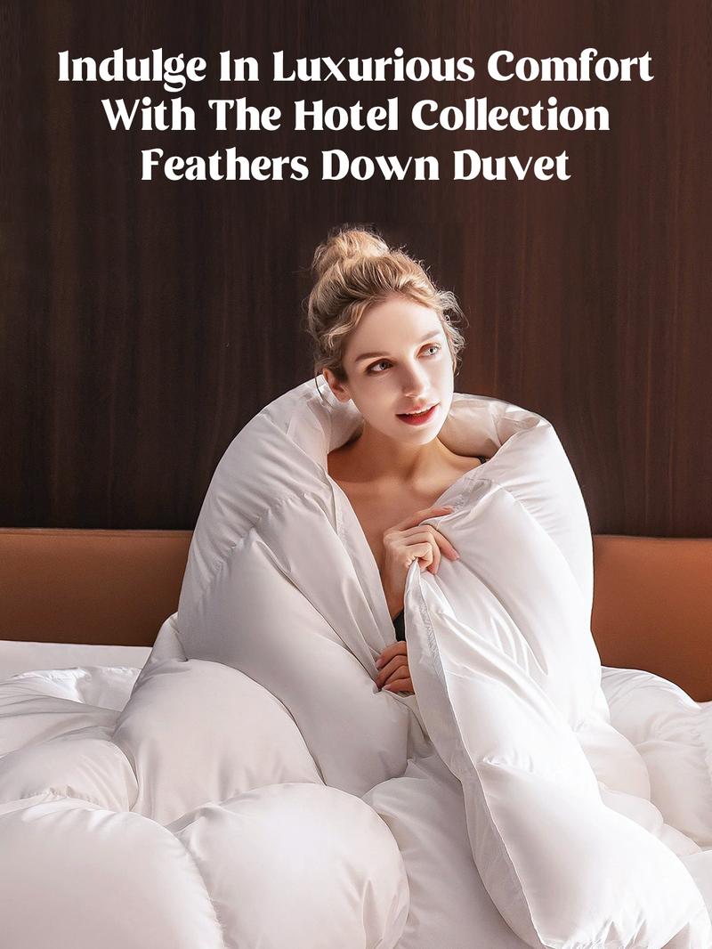 PEACE NEST Goose Down Comforter 500TC 100% Cotton Cover Ultra Soft Fluffy All Season Warm Bedding for Bedroom Dorm Hotel White PEACE NEST Goose Down Comforter 500TC 100% Cotton Cover Ultra Soft Fluffy All Season Warm Bedding for Bedroom Dorm Hotel White
